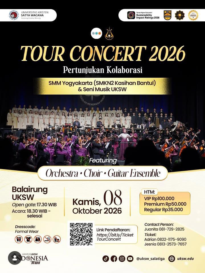TOUR CONCERT 2026 : Pertunjukan Kolaborasi SMM Yogyakarta (SMKN2 Kasihan Bantul) & Seni Musik UKSW